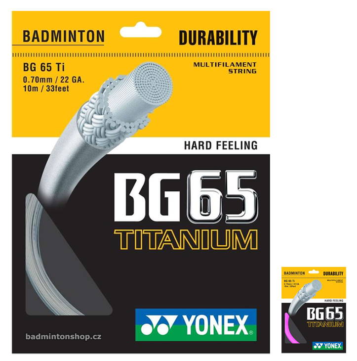 badmintonový výplet YONEX BG 65 TITANIUM (10m)